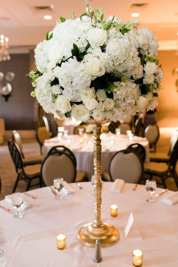 Wedding Floral Rentals, Atlanta - Tall Gold Floral Centerpieces